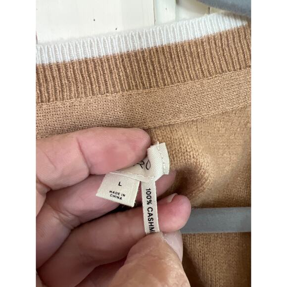 Pilcro Anthropologie size large tan cashmere sweater - Picture 4 of 5